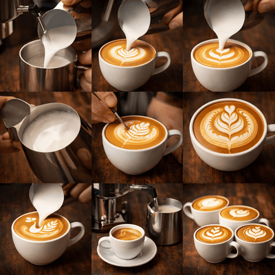 Milk steaming and latte art training at Ceylon Coffee Academy for professional barista skills